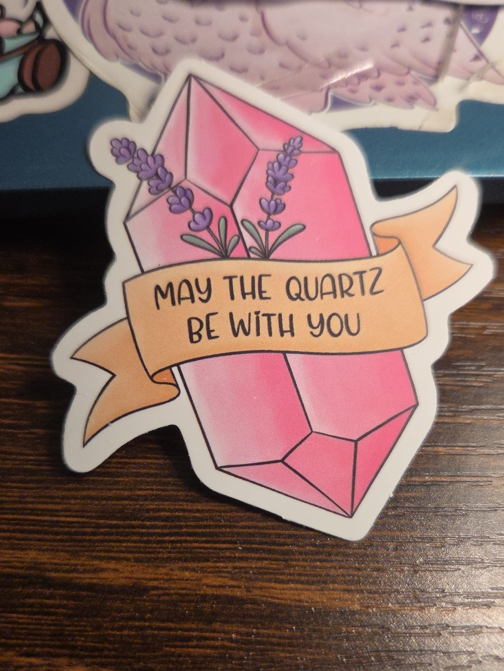 Pink Quartz Decorative Sticker - May The Quartz Be With You